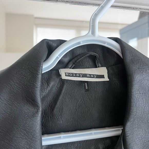 NOISY MAY LEATHER JACKET - Picture 2 of 2